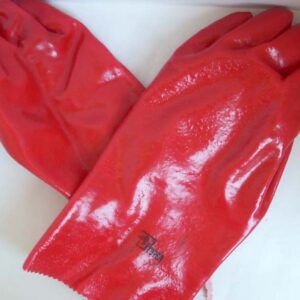 GUANTE PVC/TELA ROJO 30 CM.